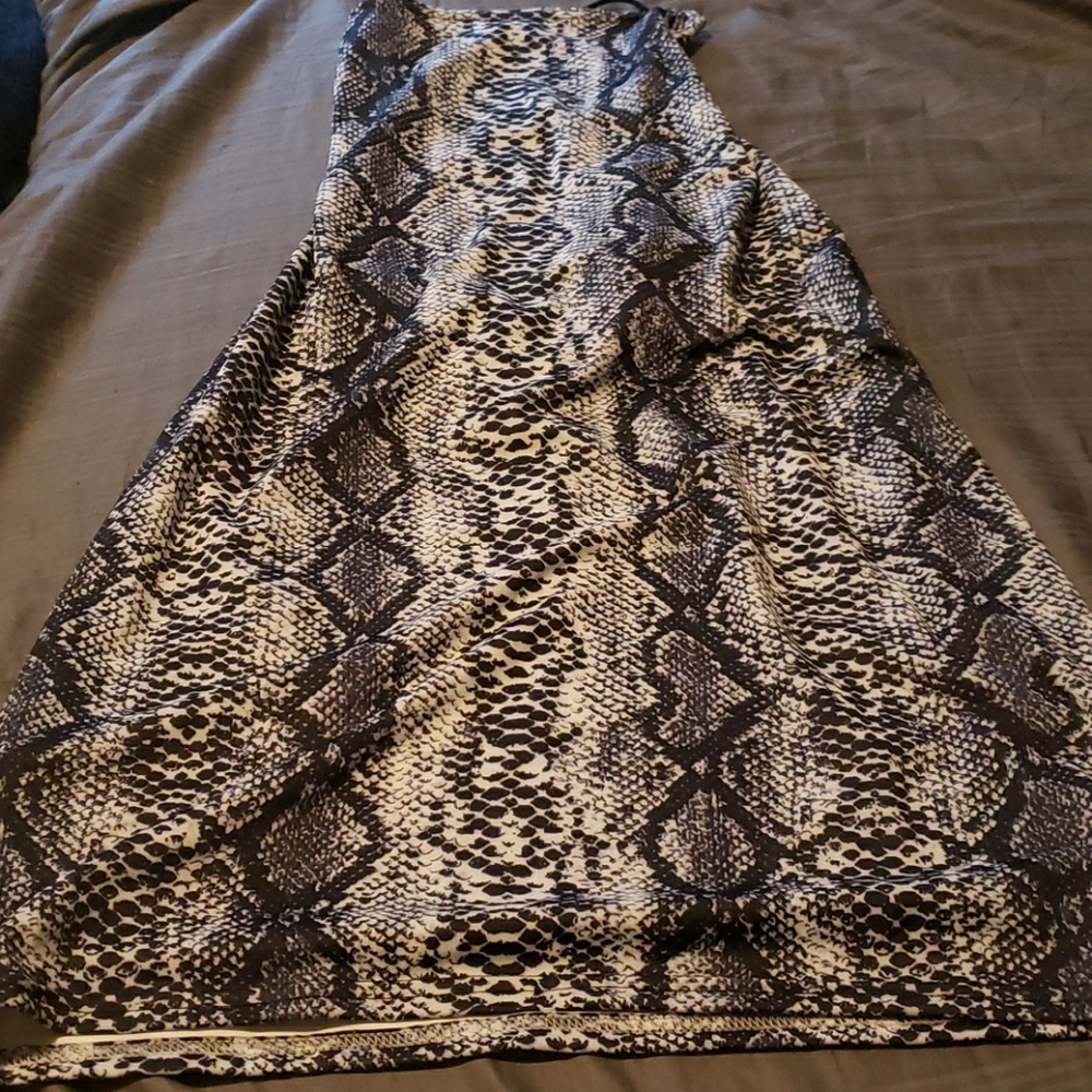 Snake print dress